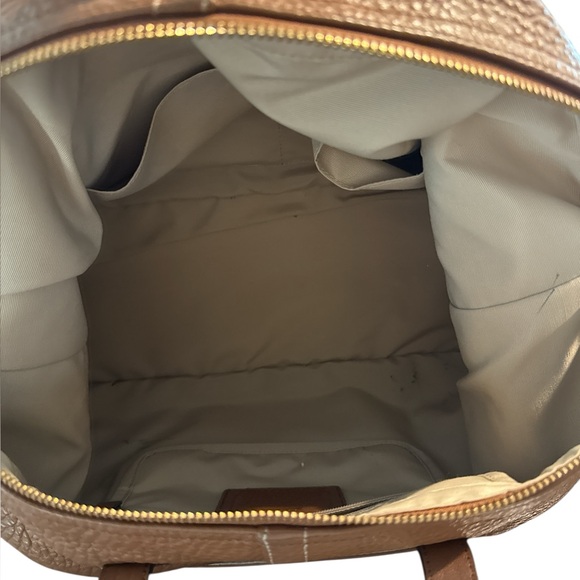 Coach Hadley Luxe Grain Leather Duffle Bag Brown Pebbled Leather - Picture 6 of 10